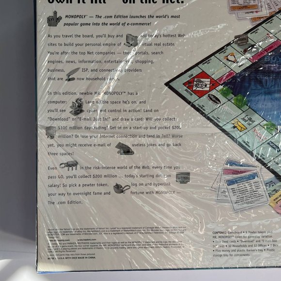 Vintage Monopoly The .com Edition Parker Brothers‎ Board Game Sealed - Picture 5 of 9